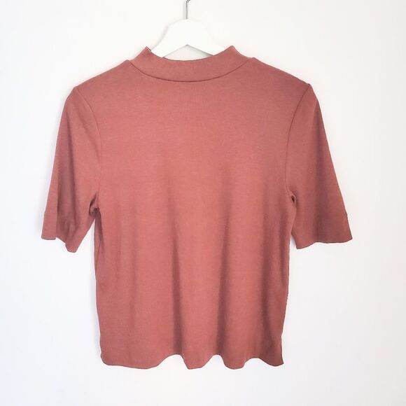 Loft Rustic Red Mockneck Top SP - Picture 2 of 3